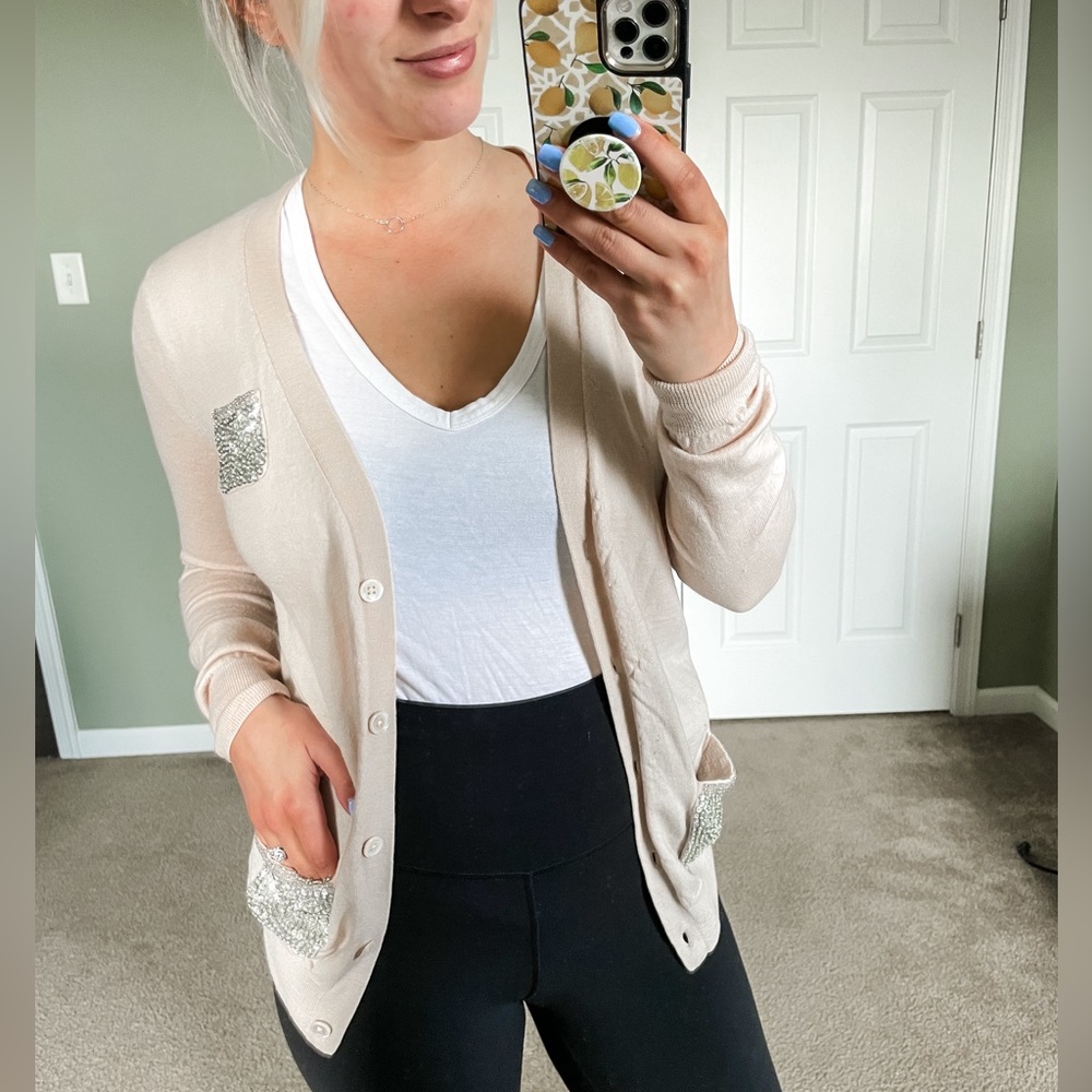 J. Crew Sequin Cardigan XS or Small - Picture 3 of 6